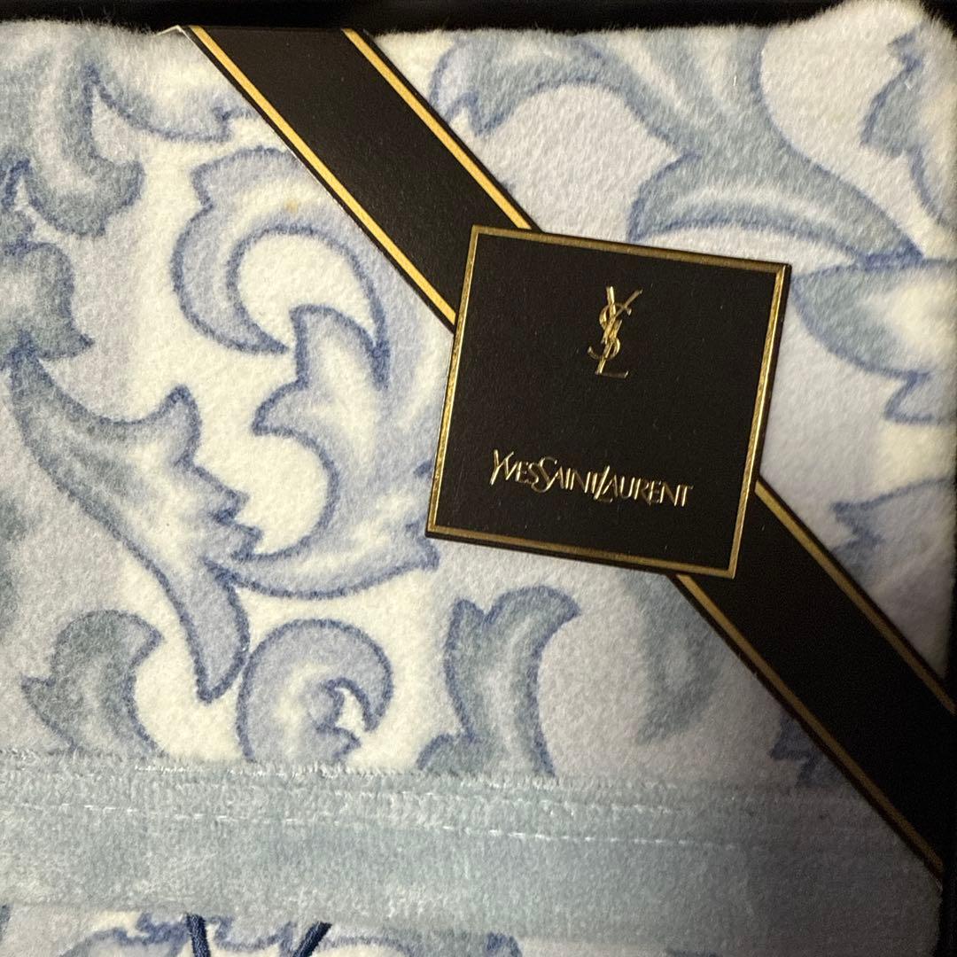 イブサンローラン YVES SAINT LAURENT 綿毛布 洗濯可