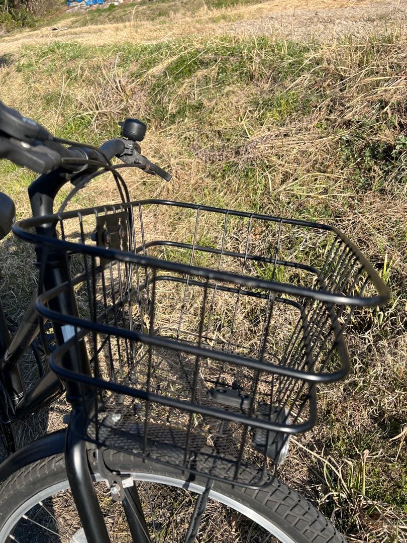 名古屋市内お届け無料黒いシティサイクル 27インチ バスケット付き