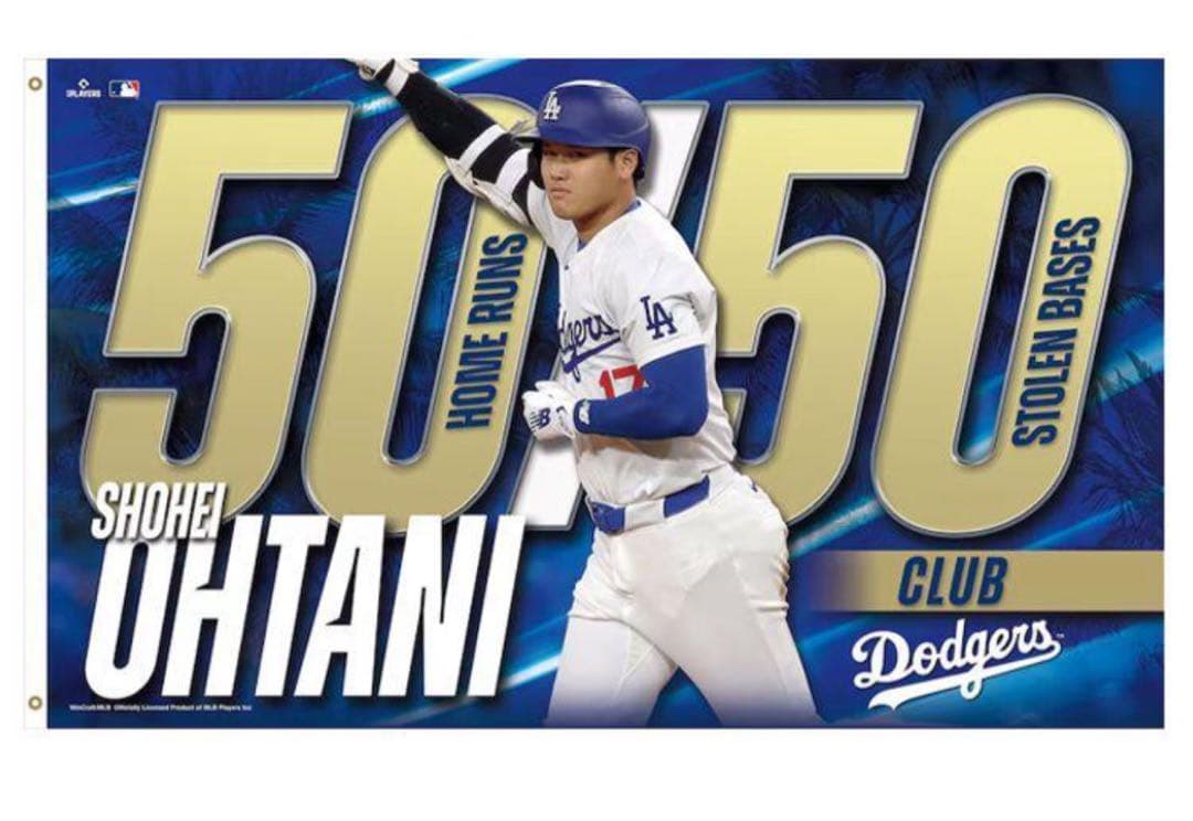 公式商品　大谷翔平50-50記念ベンチタオル ロサンゼルスドジャース