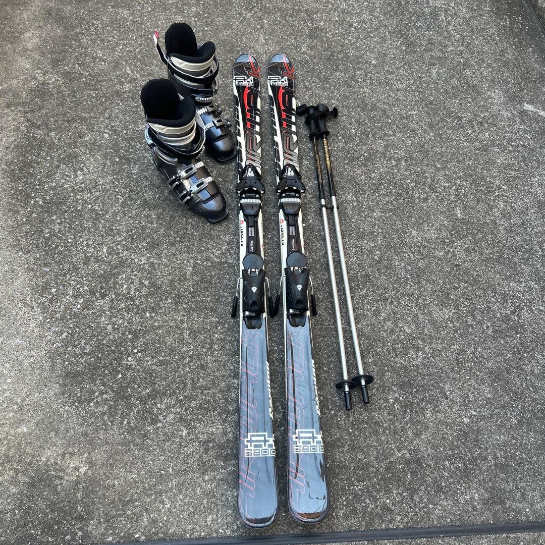 メンズスキーフルセット 板160cm 靴27.0 cm ケース付き
