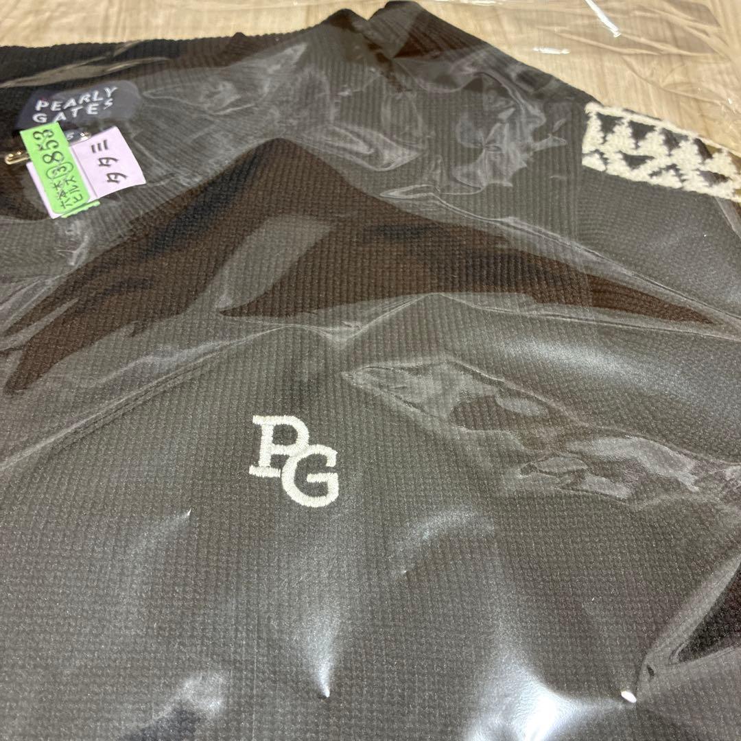 PEARLY GATES ブラック クルーネックニット サイズ5