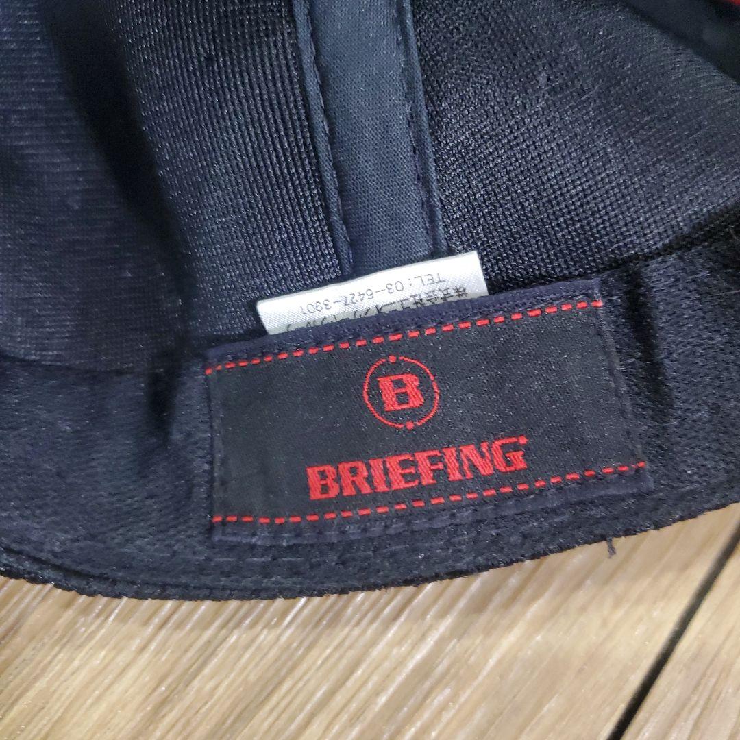 BRIEFING メッシュキャップ 黒/赤 ビックロゴ