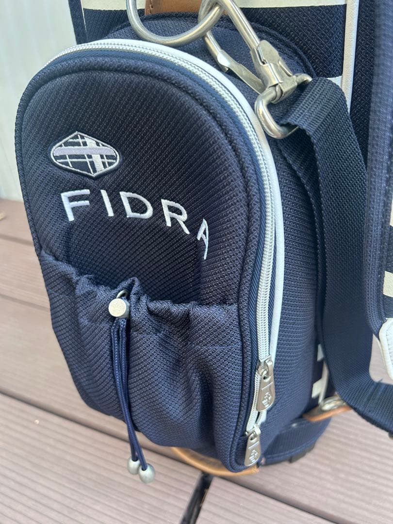 美品★FIDRA キャディバッグ ネイビー ストライプ