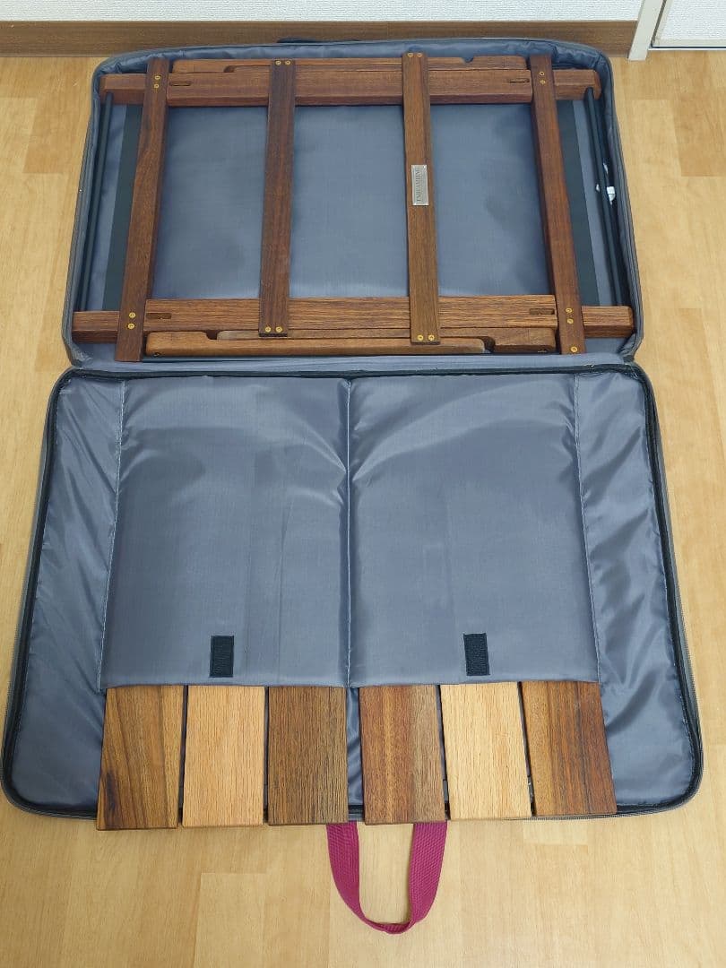 【美品】折りたたみ式木製アウトドアテーブル