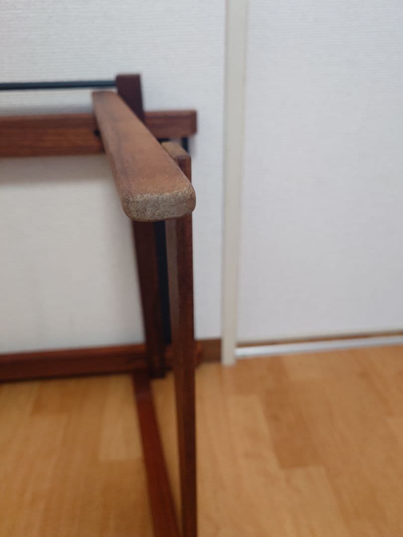 【美品】折りたたみ式木製アウトドアテーブル