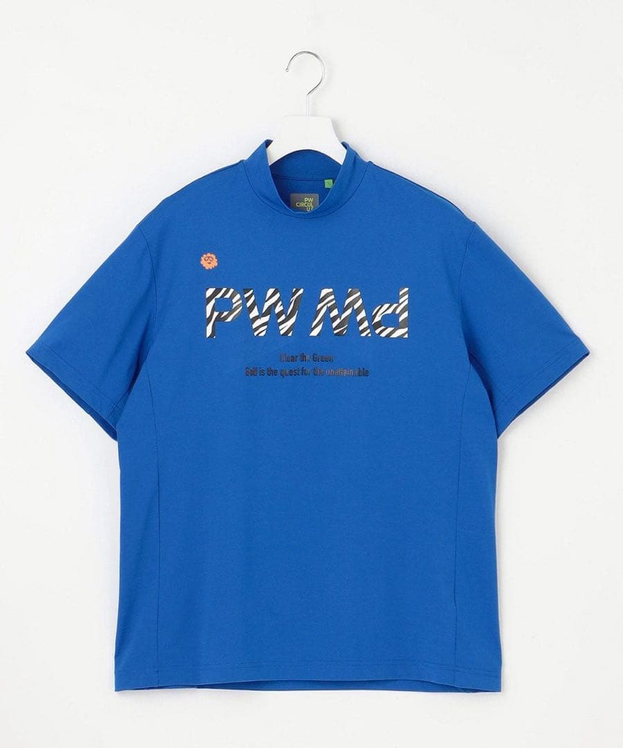 PW CIRCULUS メッシュポケットモック Tシャツ ブルー 青 半袖