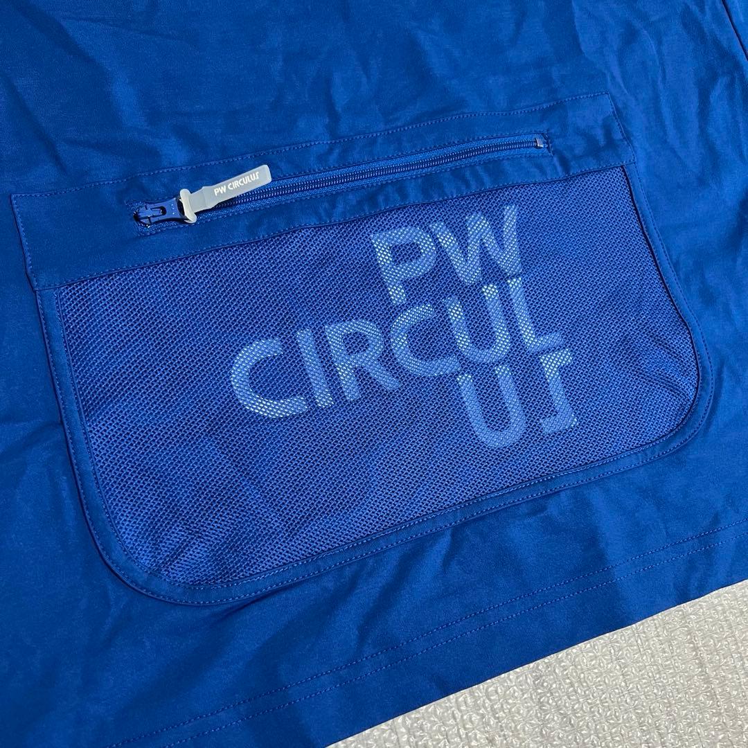 PW CIRCULUS メッシュポケットモック Tシャツ ブルー 青 半袖
