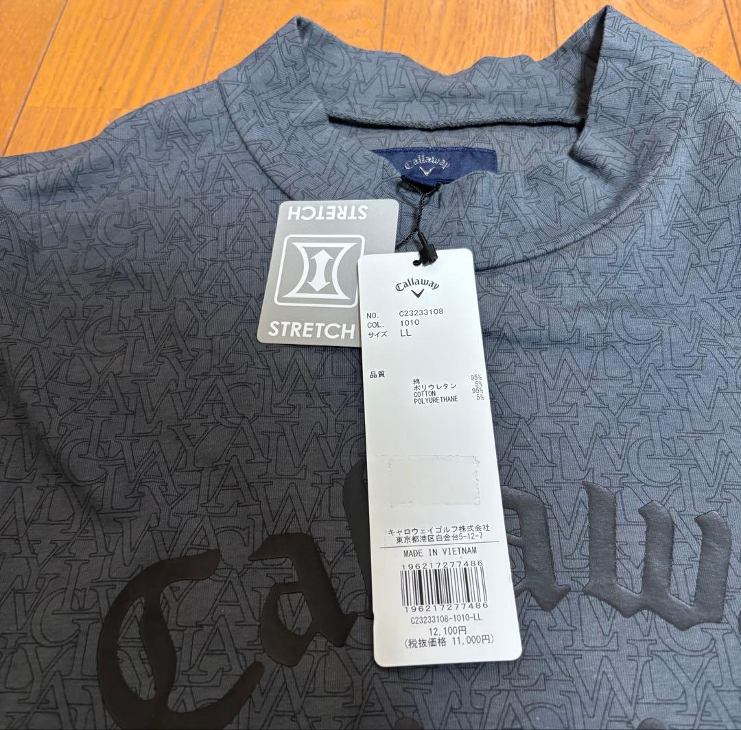 【新品未使用】Callaway ストレッチシャツ LL ダークグレー