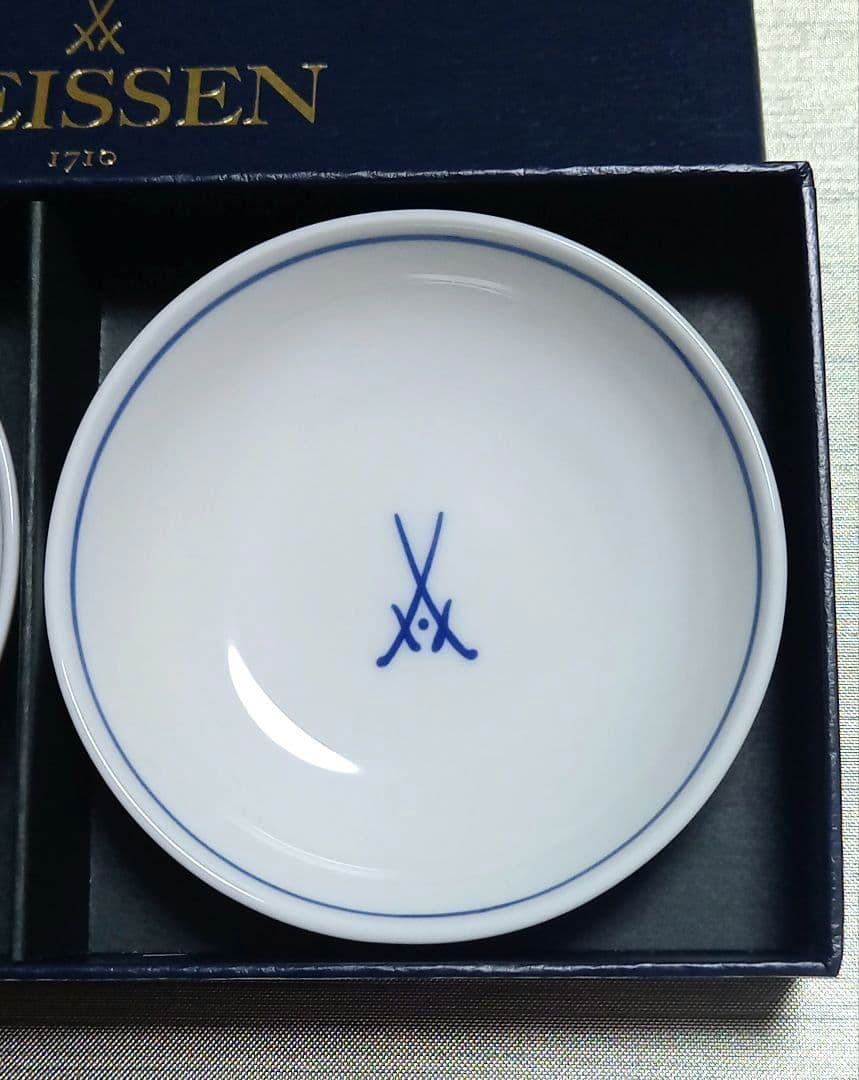 マイセン 変遷剣マーク ペア小皿