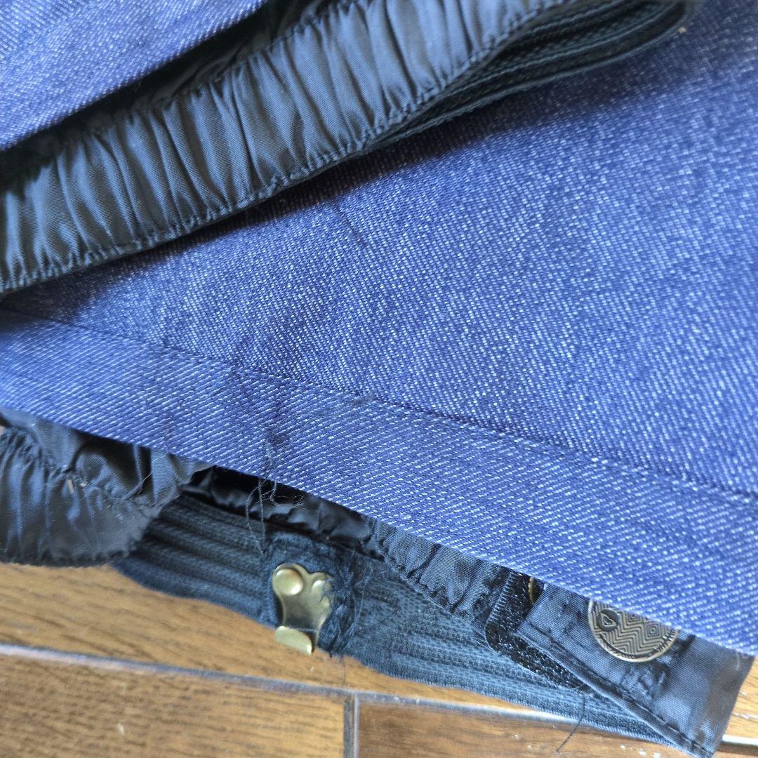 【美品】ROXY　スノボウェア　上下セット　ボーダー　マルチカラー　デニム風　Ｓ