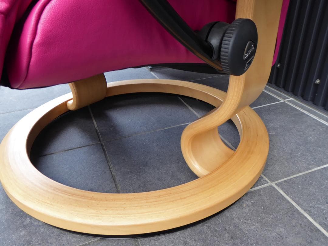 美品　EKORNES エコーネス チェア オットマン リクライニングチェア 本革