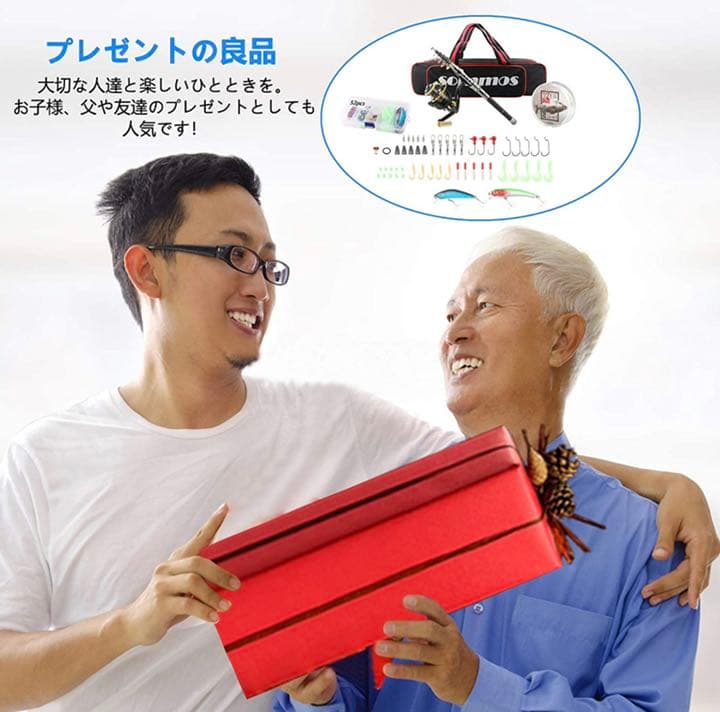 釣り竿セット 2.1m 日本語入門ガイド付き 初心者 炭素伸縮ロード