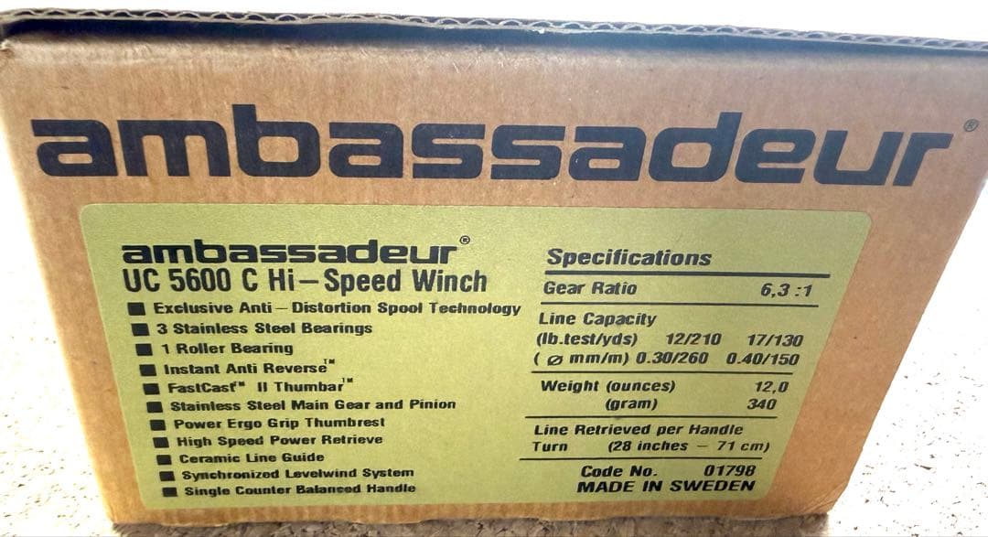 未使用品　Abu Garcia Ambassadeur 5600C ベイトリール