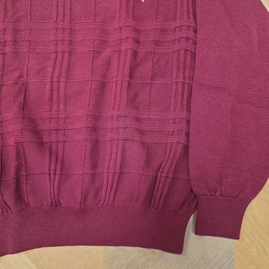 BURBERRY 防風セーター M バーガンディ 新品 ゴルフ y76