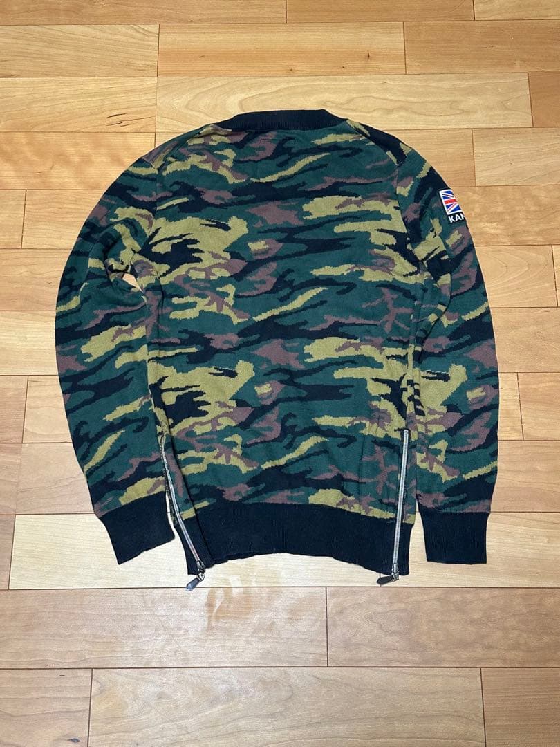 【激レア/AKM】KANGOLF（カンゴルフ）カモフラ Vネックニット M