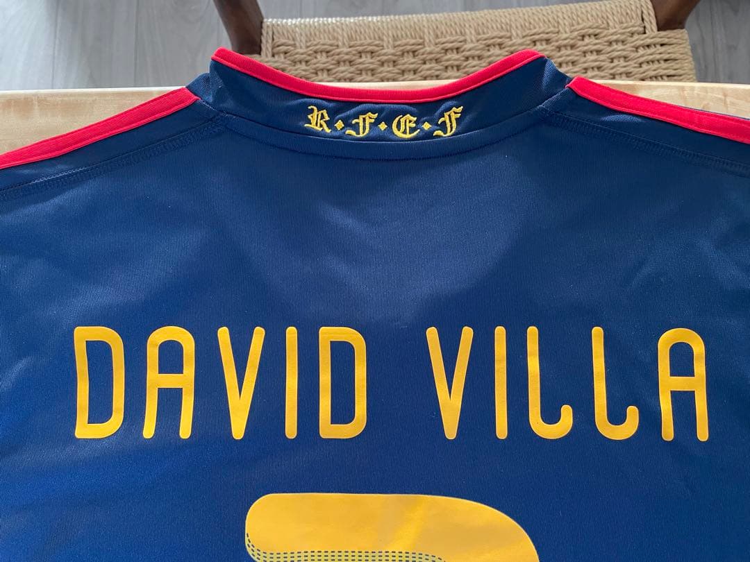 スペイン代表アウェイ 2010南アフリカW杯 DAVID VILLA 7番