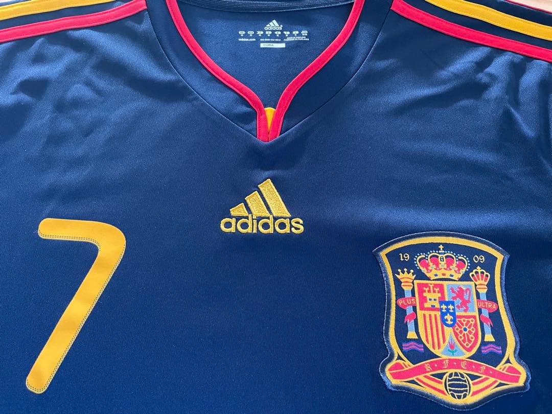 スペイン代表アウェイ 2010南アフリカW杯 DAVID VILLA 7番