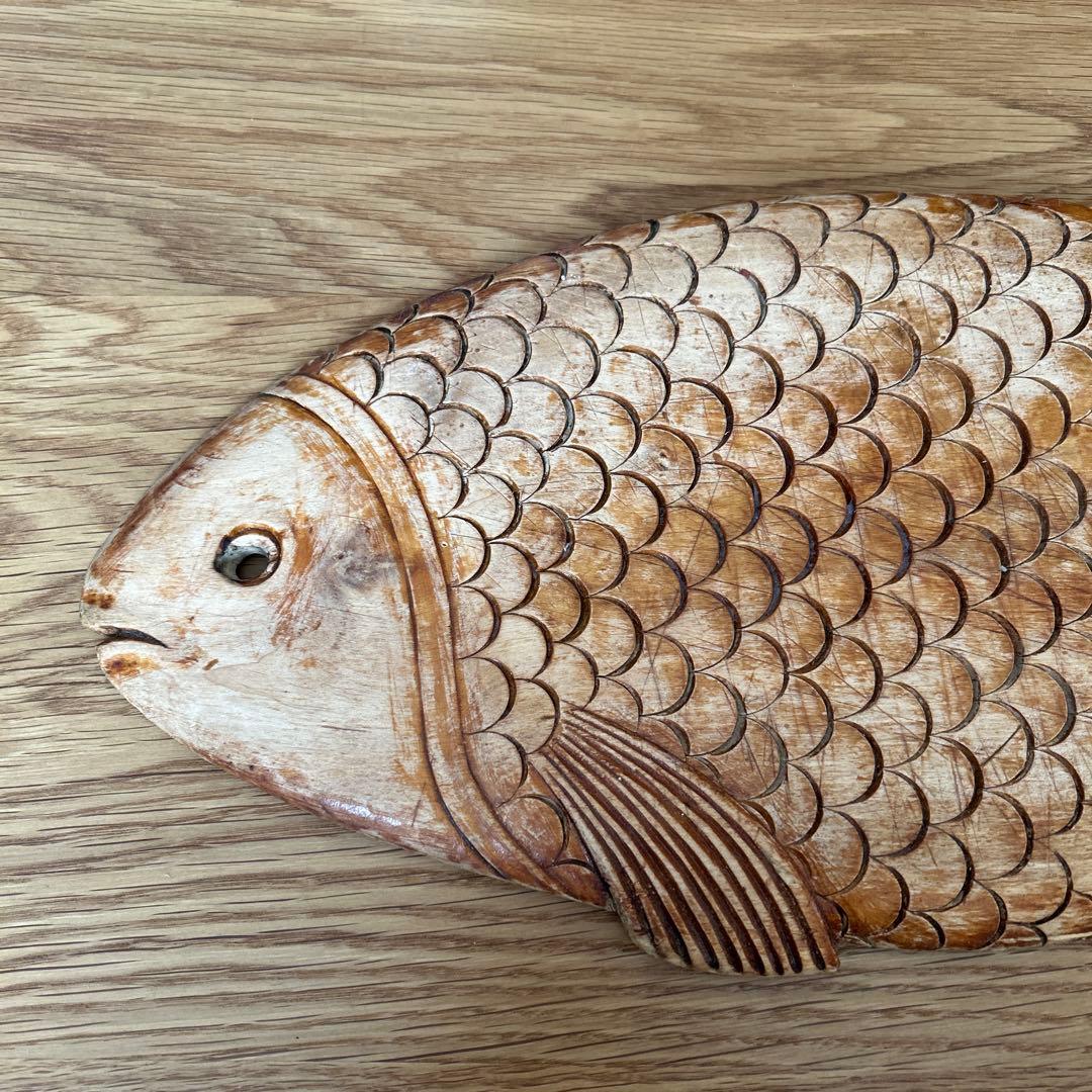 イギリスアンティーク　魚のカッティングボード
