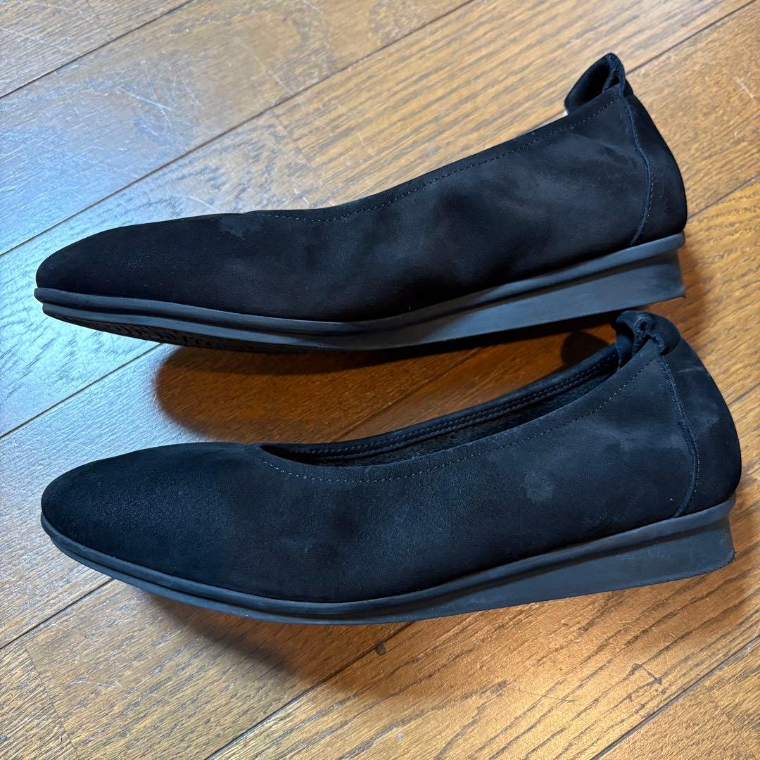 アルシュ　ARCHE 黒 バレエシューズ 37 スエード