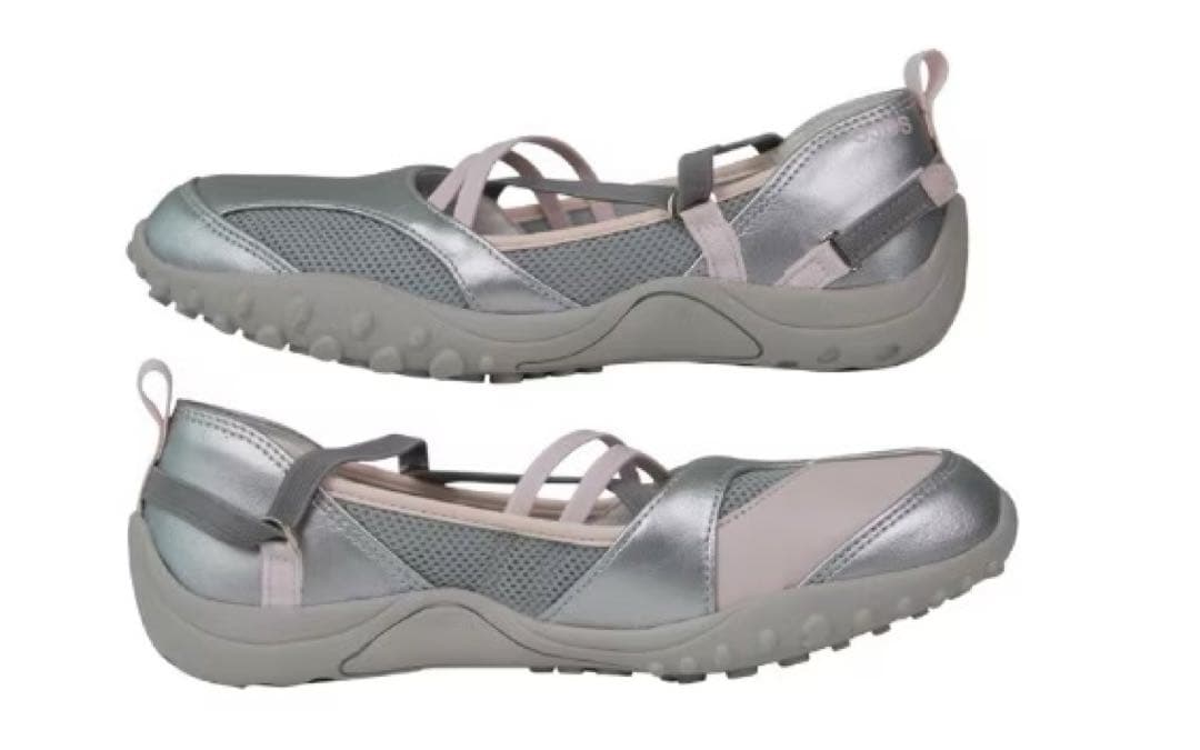 ojos オホス Strap Embossed Toe Shoes バレエコア