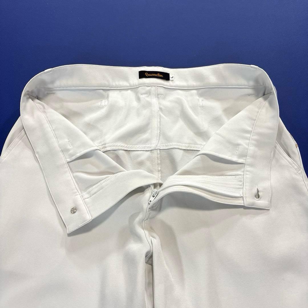 レザレクション　ハーフパンツ　ホワイトゴルフ　メンズ　L ゴールド金具