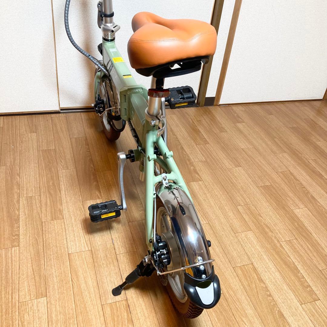 美品 Hold on 折り畳み電動アシスト自転車 Q1J 抹茶グリーン