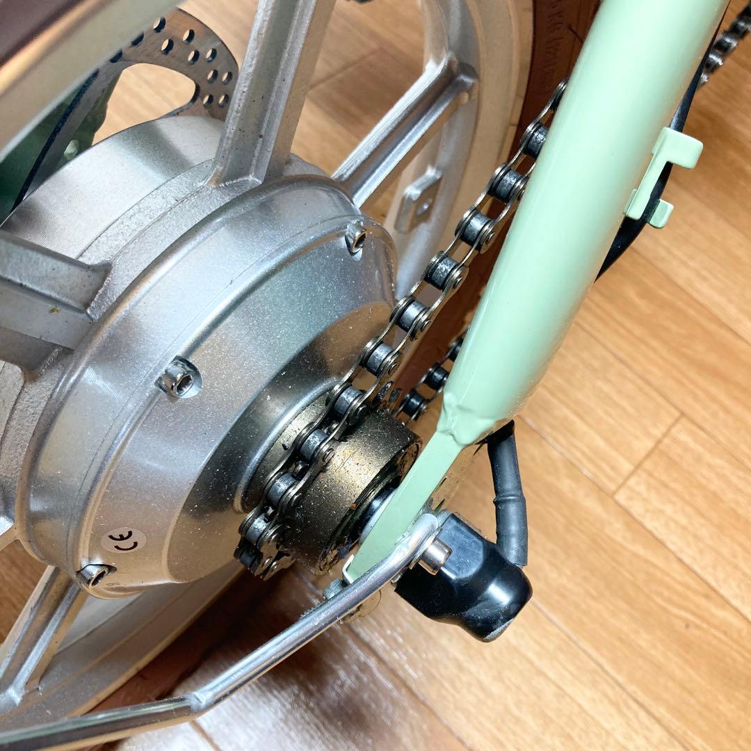 美品 Hold on 折り畳み電動アシスト自転車 Q1J 抹茶グリーン