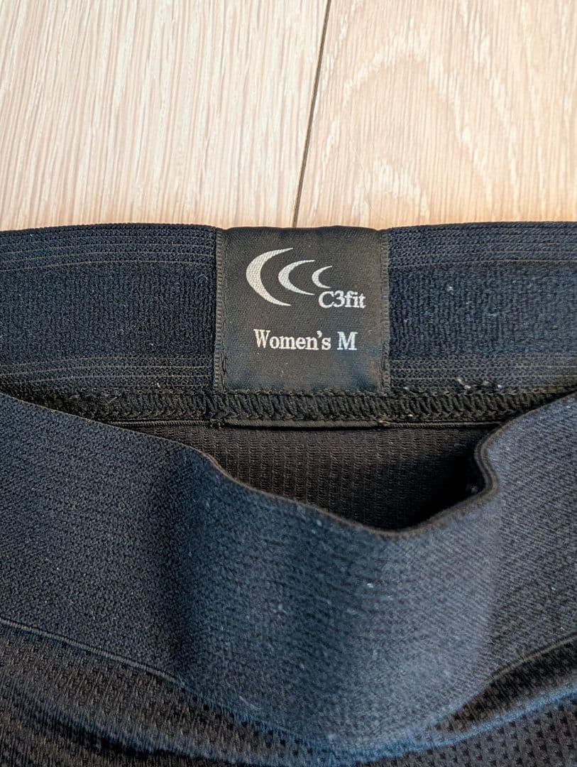 C3fit ロングタイツ レディースM 涼感 膝腰サポート ゴールドウイン
