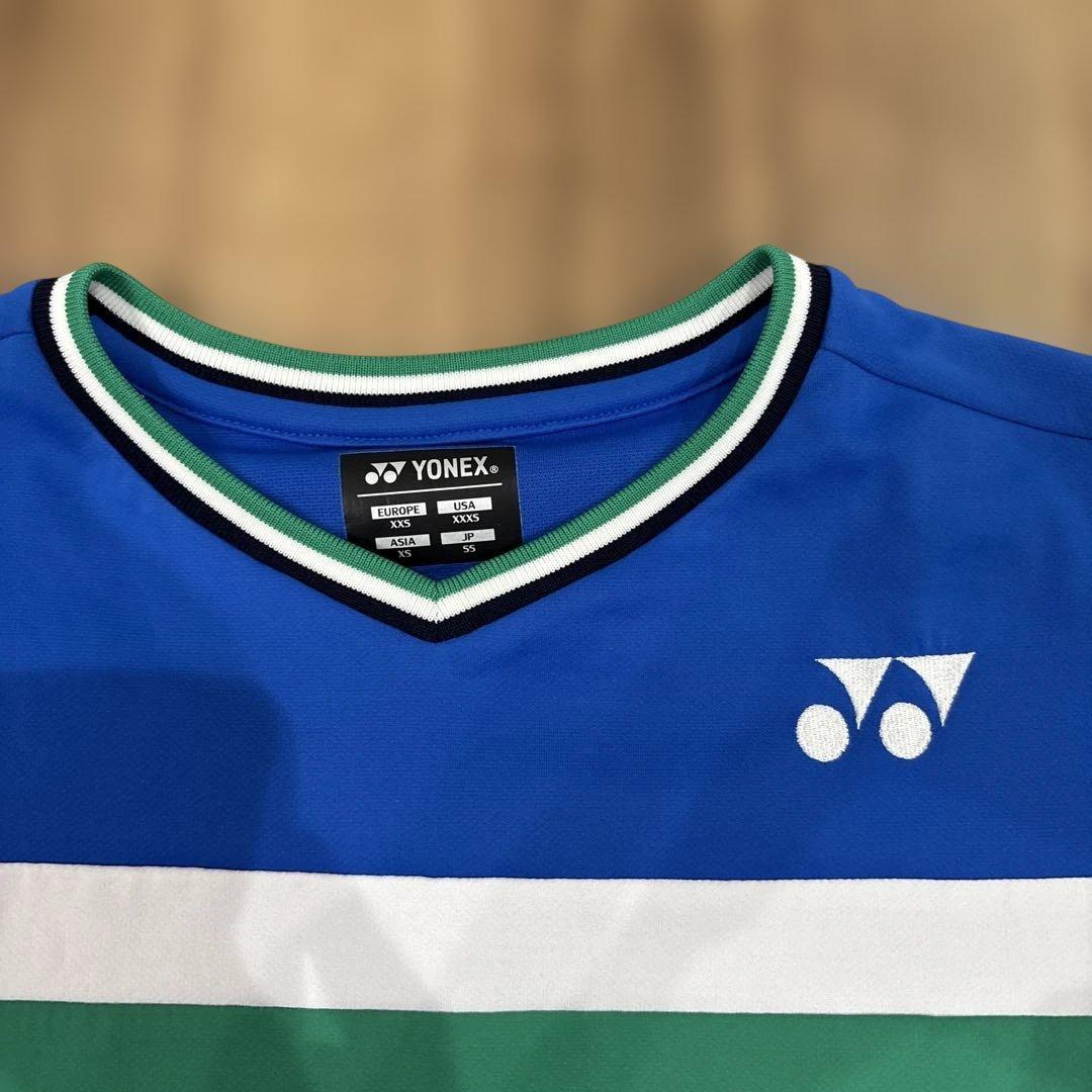 YONEX 75周年記念限定バドミントンシャツ 青 ssサイズ