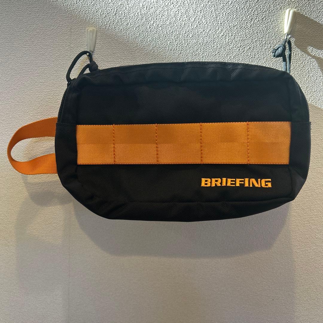 BRIEFING ポーチ 黒/オレンジ