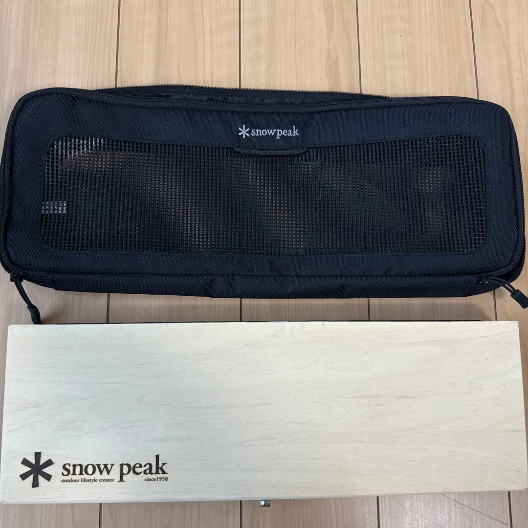 美品スノーピーク peak まな板セットL メッシュケース収納付き未使用