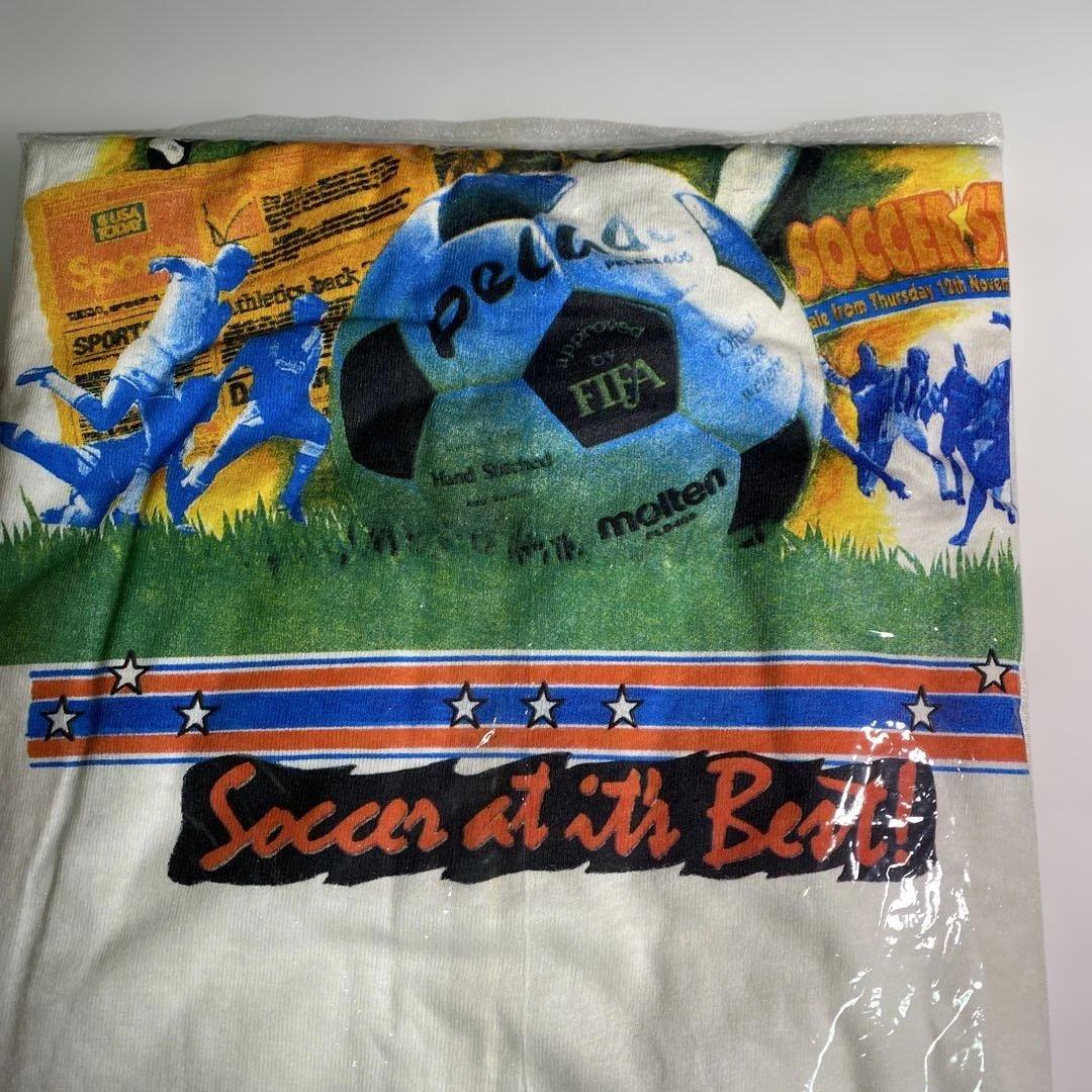 【美品】90s USA製 ヴィンテージ サッカーアートTシャツ 古着 ストリート