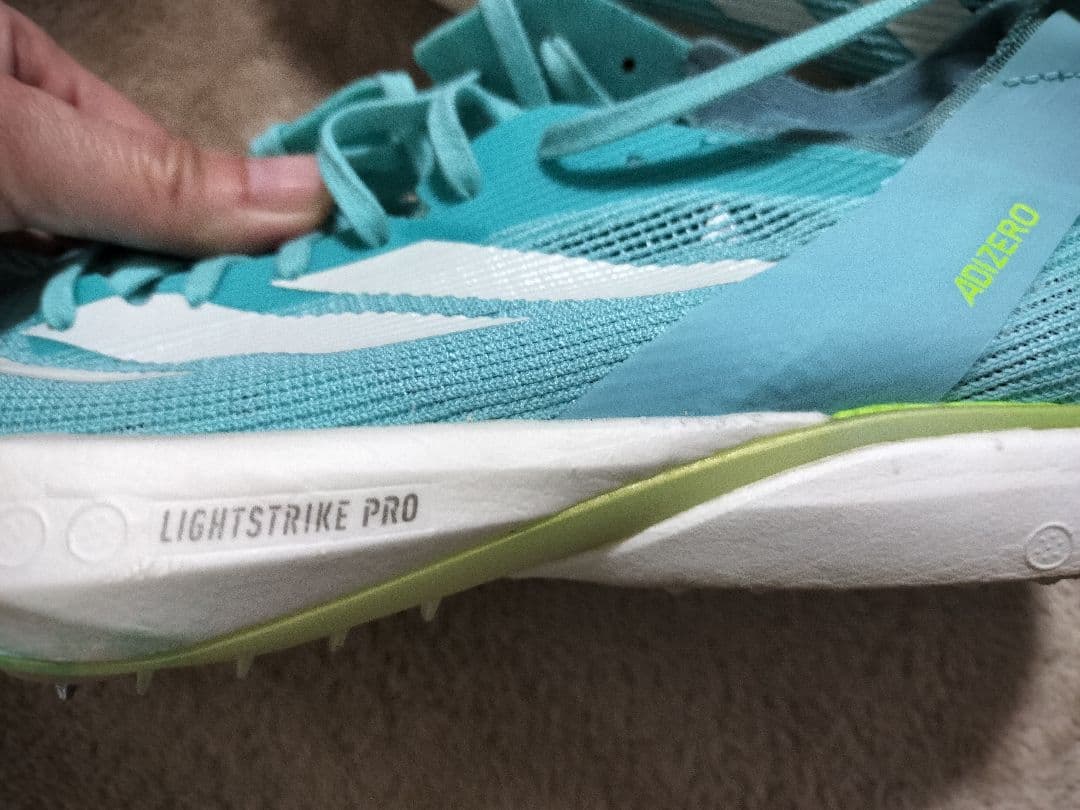 adidas ADIZERO スパイクシューズ ターコイズ 24センチ