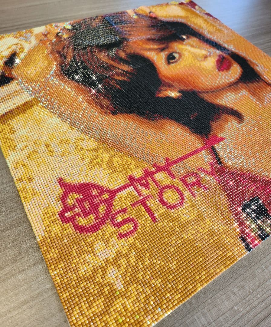 浜崎あゆみ MY STORY キラキラアート 50×50 フレーム付 壁掛け可