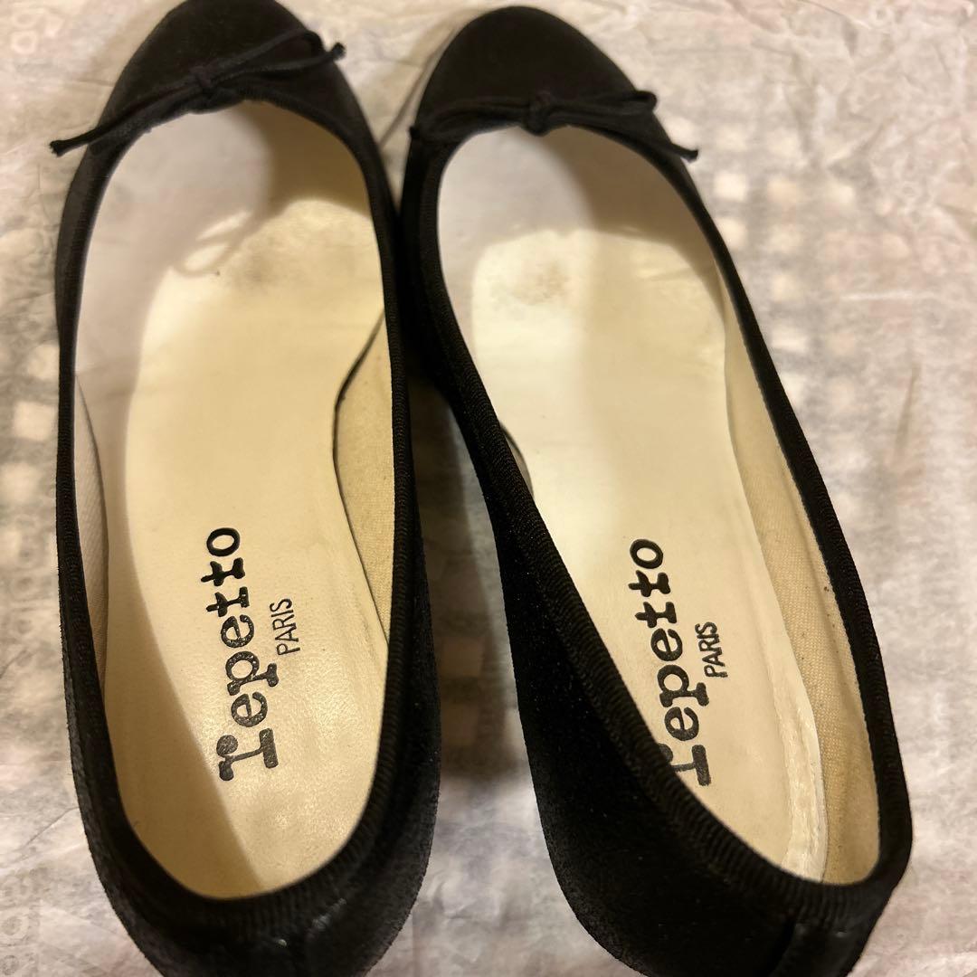 Repetto 黒 バレエシューズ 低ヒール381/2