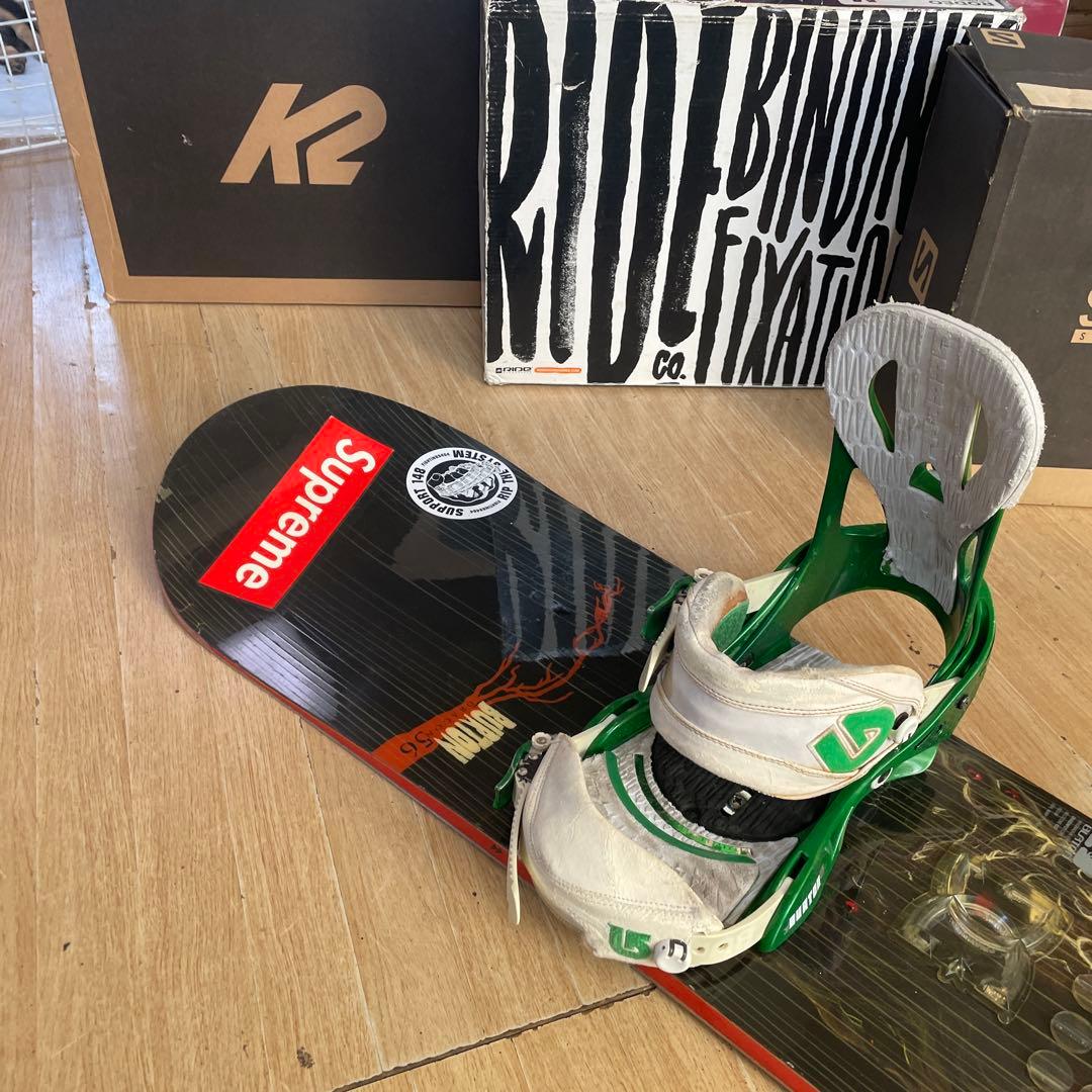BURTON　バートン最高峰スノーボードセット　最上位ウッドコアドラゴンフライ