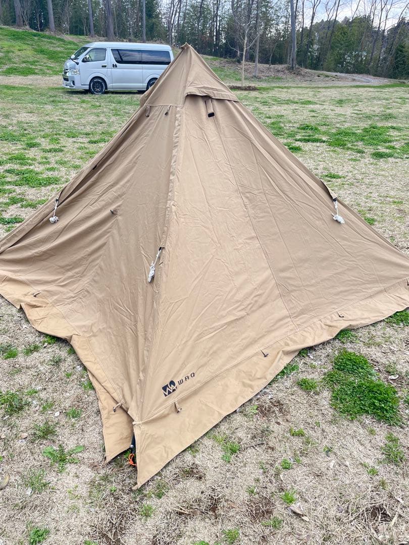 WAQ Alpha TC ソロ用テント 二又ポールとフロントウォールセット