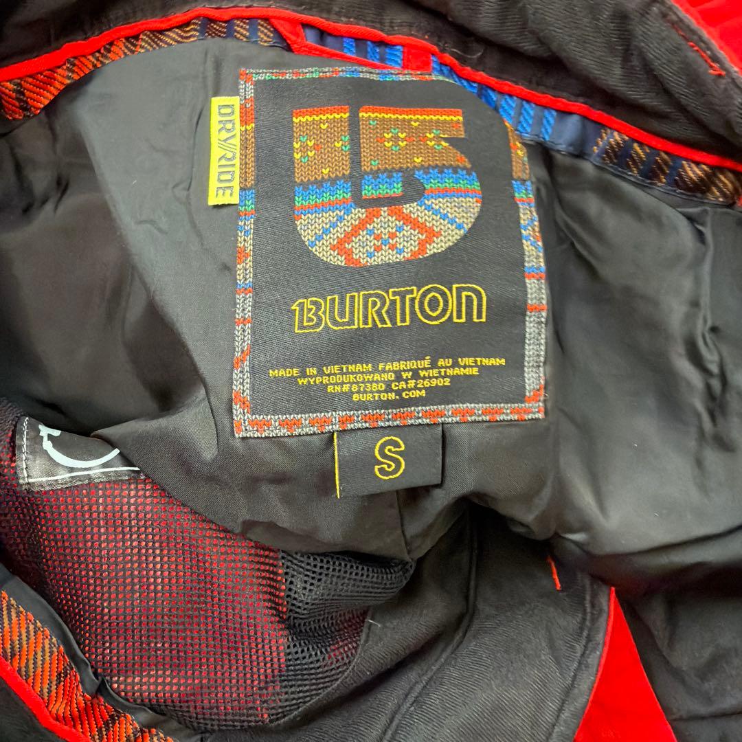 バートン BURTON スノボウェア スノボー スノーボード S メンズ赤