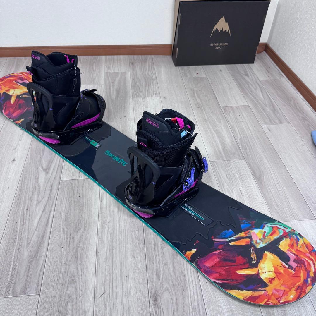 Burton Socialite 142cm スノーボード 三点セット