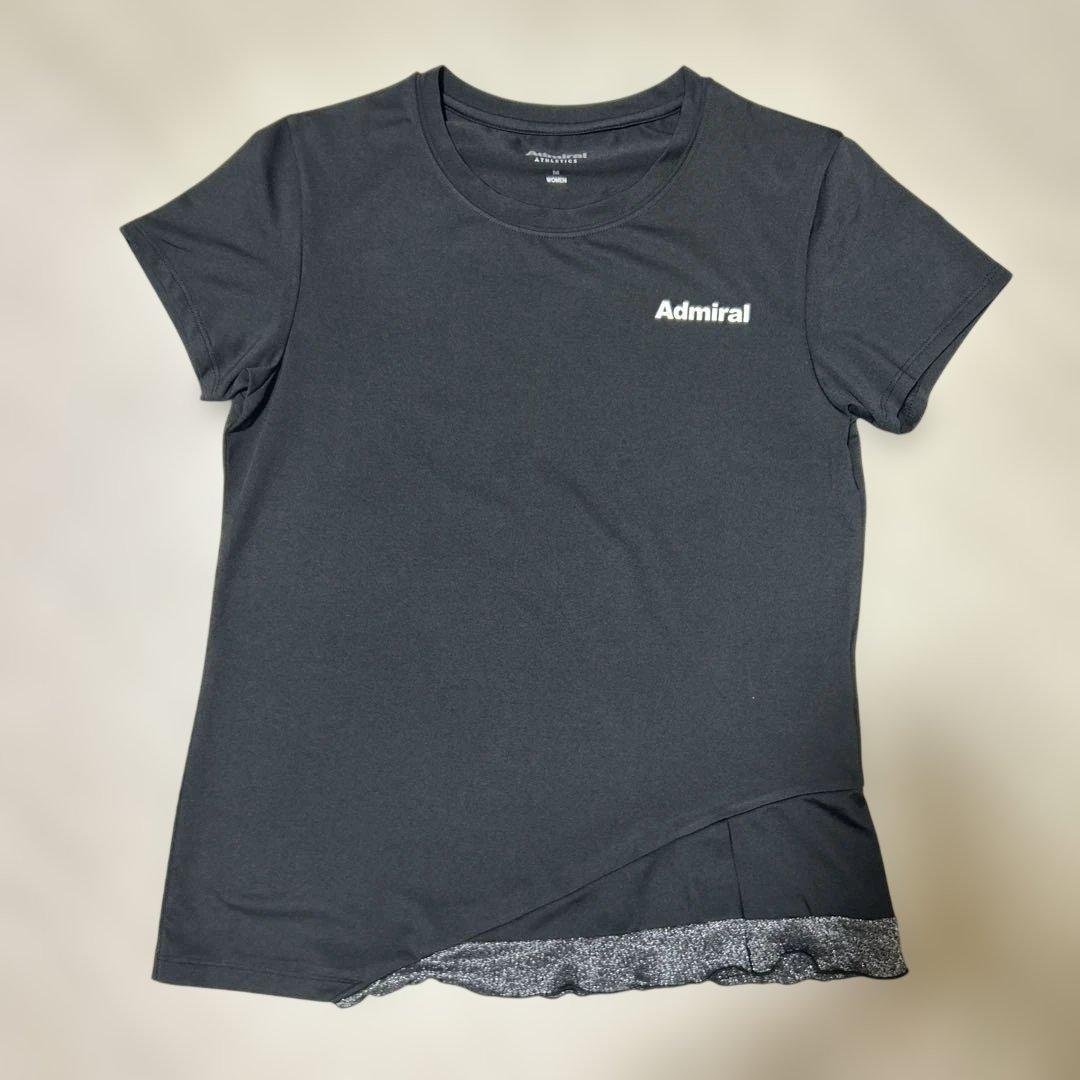 Admiral アシンメトリック Tシャツ ブラック