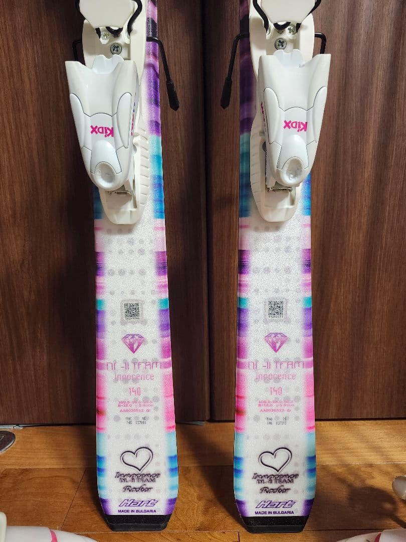 ハート　ジュニア用スキー4点セット■140/23-23.5■スキーセット