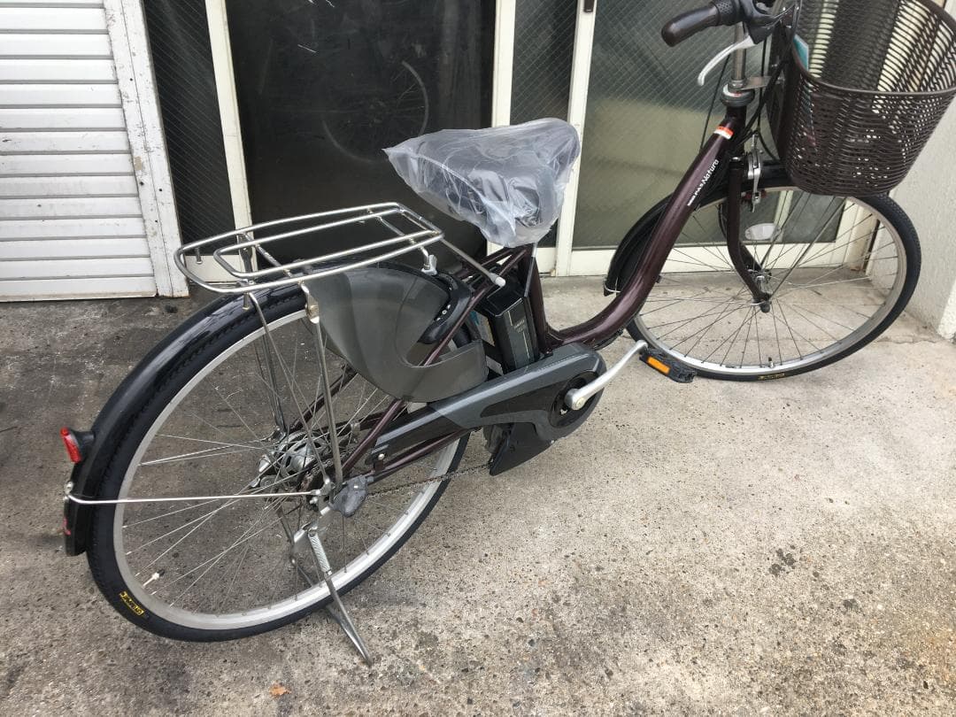 地域限定送料無料　パスナチュラ　12,3AH　子供乗せ　茶　神戸市　電動自転車