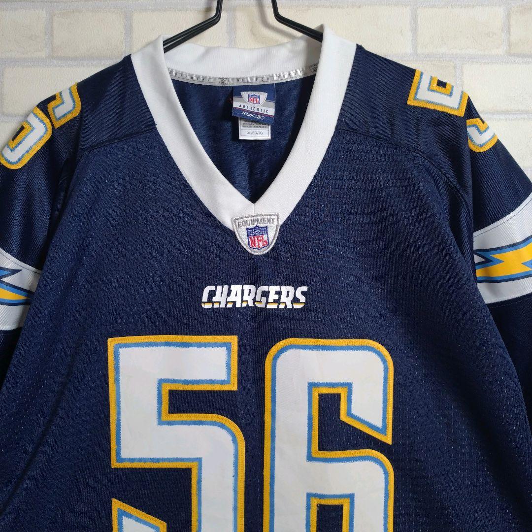 リーボック★NFL チャージャーズ メリマン アメフト ゲームシャツ 紺 XL
