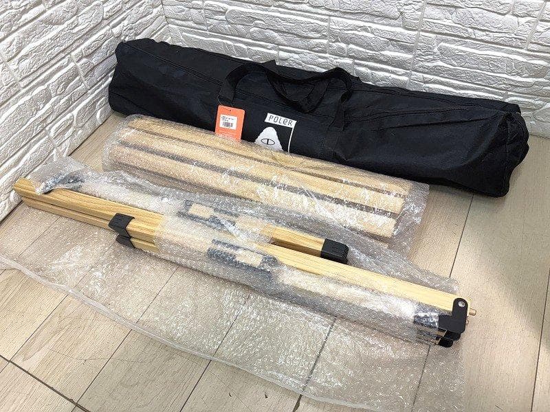 未使用！POLeR ポーラー アジャスタブル ロールトップ ウッドテーブル①