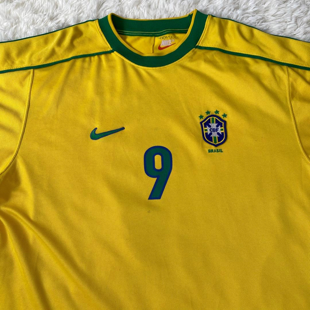 【ナイキ】　ブラジル代表　ロナウド　98フランスW杯　当時物　イギリス製　XL