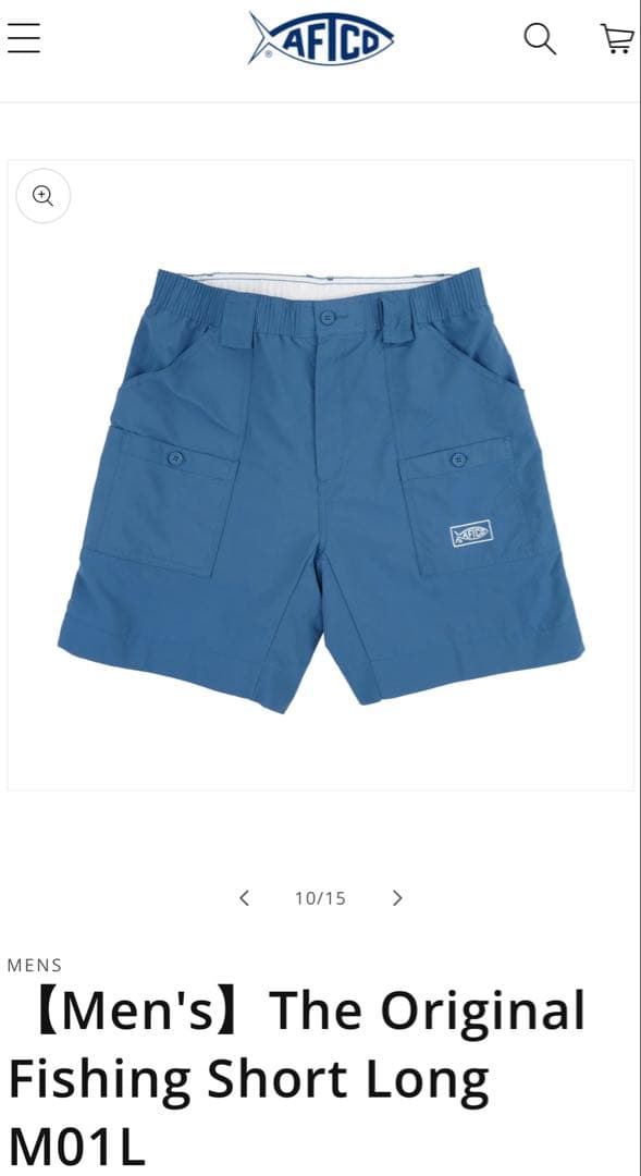 AFTCO オリジナルフィッシングショーツロング M