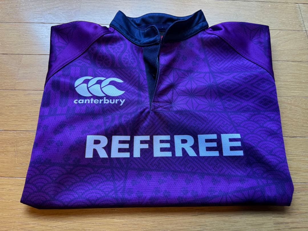 canterbury ラガーシャツ M 紫 REFEREE