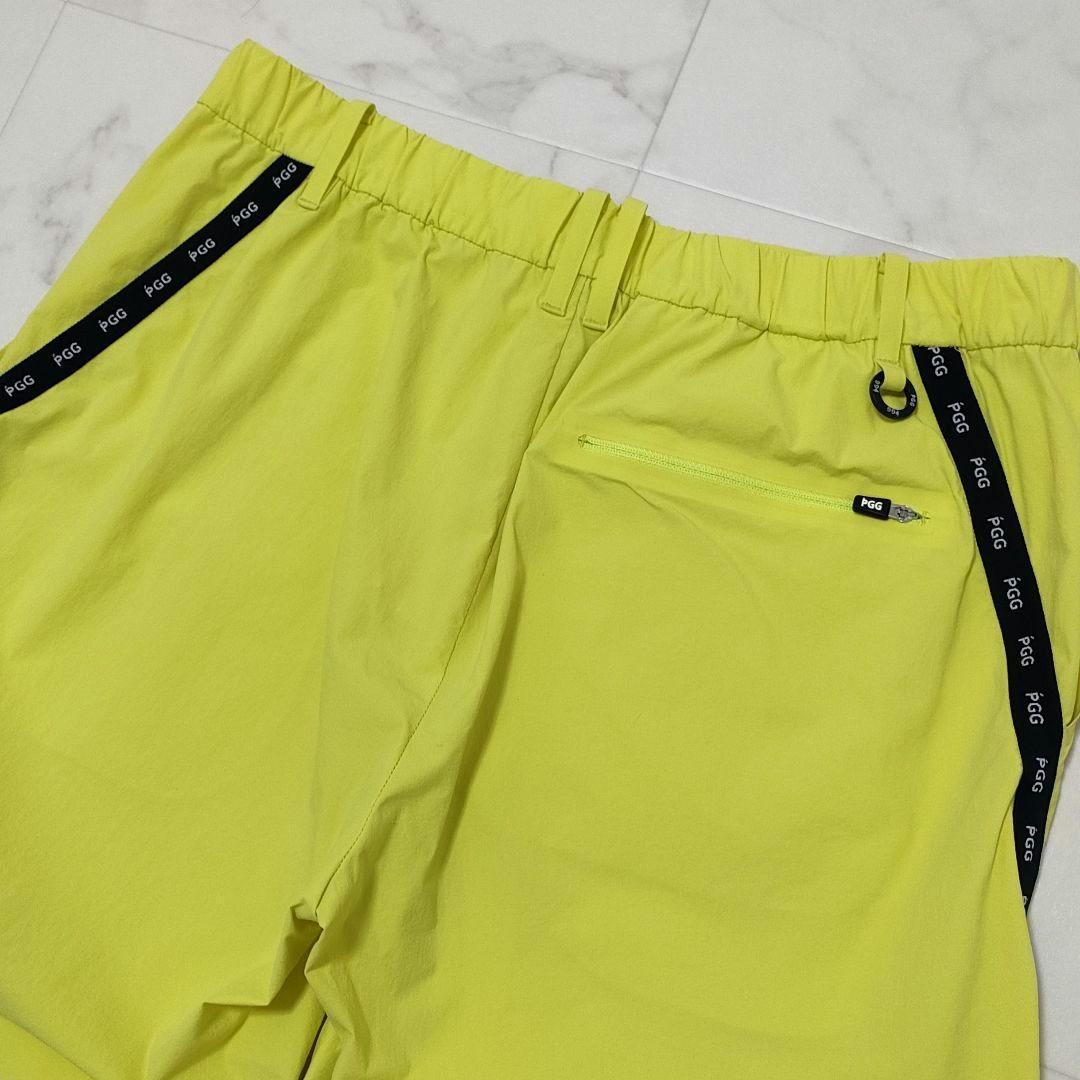 PGG　パーリーゲイツ　ナイロン　ショートパンツ　ストレッチ　イエロー　サイズ5