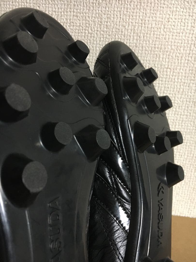 ヤスダ YASUDA 25cm スパイク サッカー シューズ 黒 ブラック