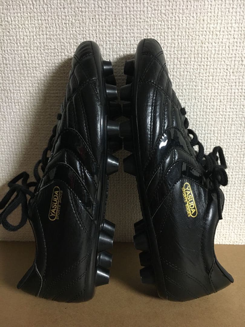ヤスダ YASUDA 25cm スパイク サッカー シューズ 黒 ブラック